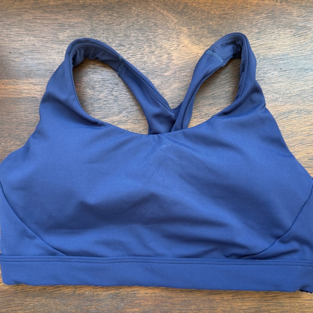 Athleta Deep Navy Racerback Sports Bra